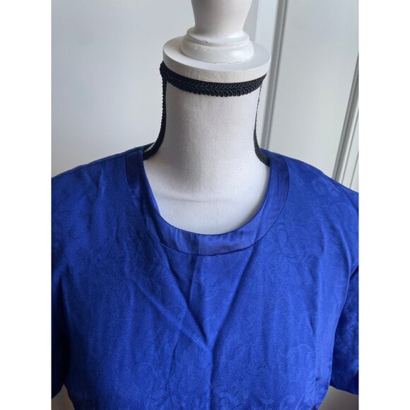 Miss Dorby Vintage Royal Blue Two-Piece Dress - Size 10 Petite - Picture 5 of 7